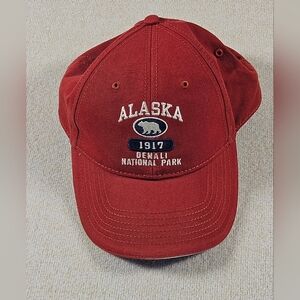 Alaska Denali National Park Hat Ouray Sportswear Strap Red